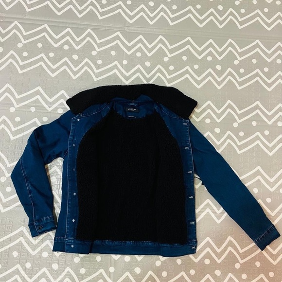 Kenneth Cole denim jean Sherpa jacket coat - Picture 8 of 10